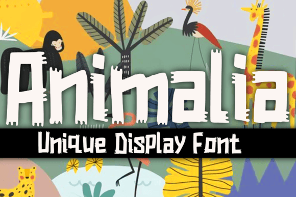 Animalia Display Font for Playful Web Design Projects