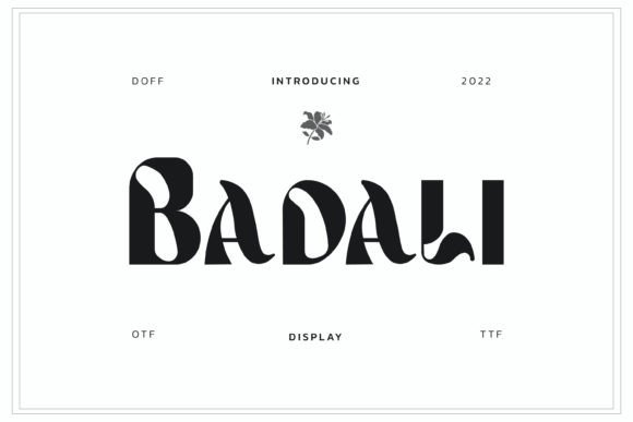 Badali: A Sophisticated Display Font for Luxury Branding