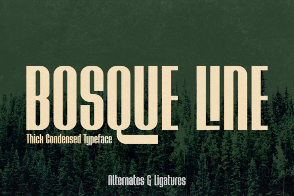 Bosque Line: A Condensed Display Font with Urban Nature Appeal