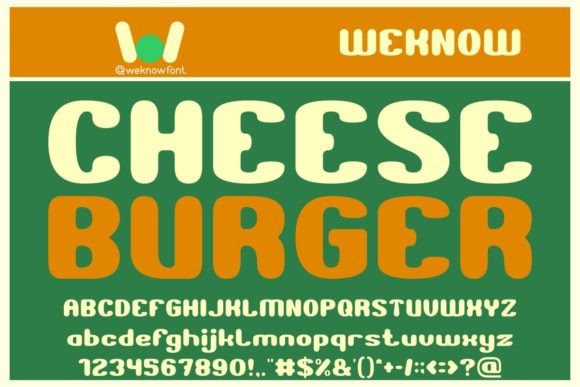 Cheese Burger Display Font for Crafters