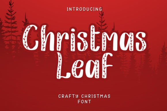 Christmas Leaf Display Font for Festive Campaigns
