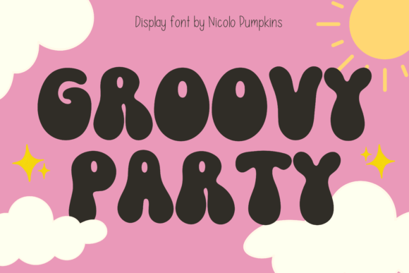 Groovy Party: A Cute Retro Display Font for Creators