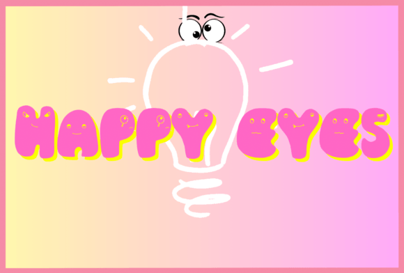 Happy Eyes: A Playful Display Font for Editorial Whimsy