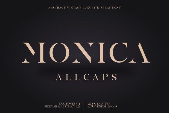 Monica Allcaps: A Chic Vintage Display Typeface