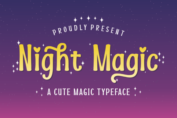 Night Magic Display Font for Playful Campaign Visuals
