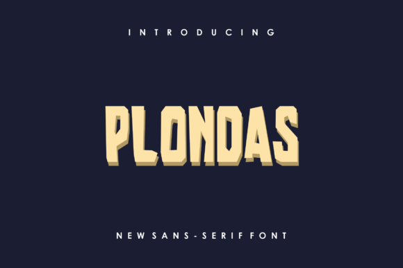 Plondas Display Font: Bold Sporty Typography for Brands
