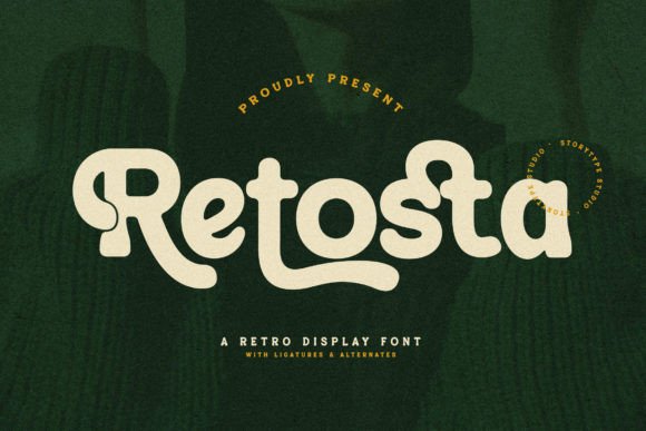 Retosta: A Refined Retro Display Font for Business Branding