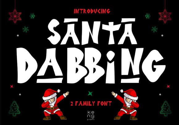 Santa Dabbing: A Punchy Cartoon Display Font