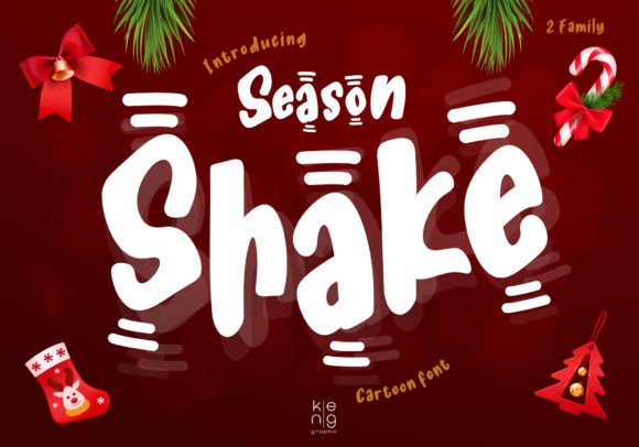 Season Shake: A Punchy Cartoon Display Font for Makers