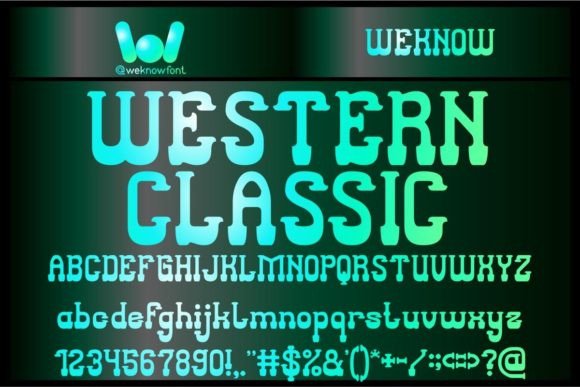 Western Classic Font for Western-Inspired Craft Designs