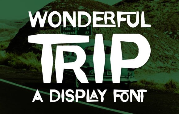 Wonderful Trip Display Font for Quirky Web Design