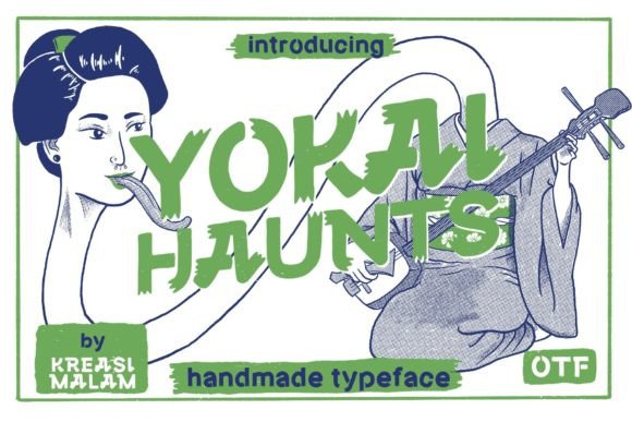 Yokai Haunts – A Handmade Japanese Display Font